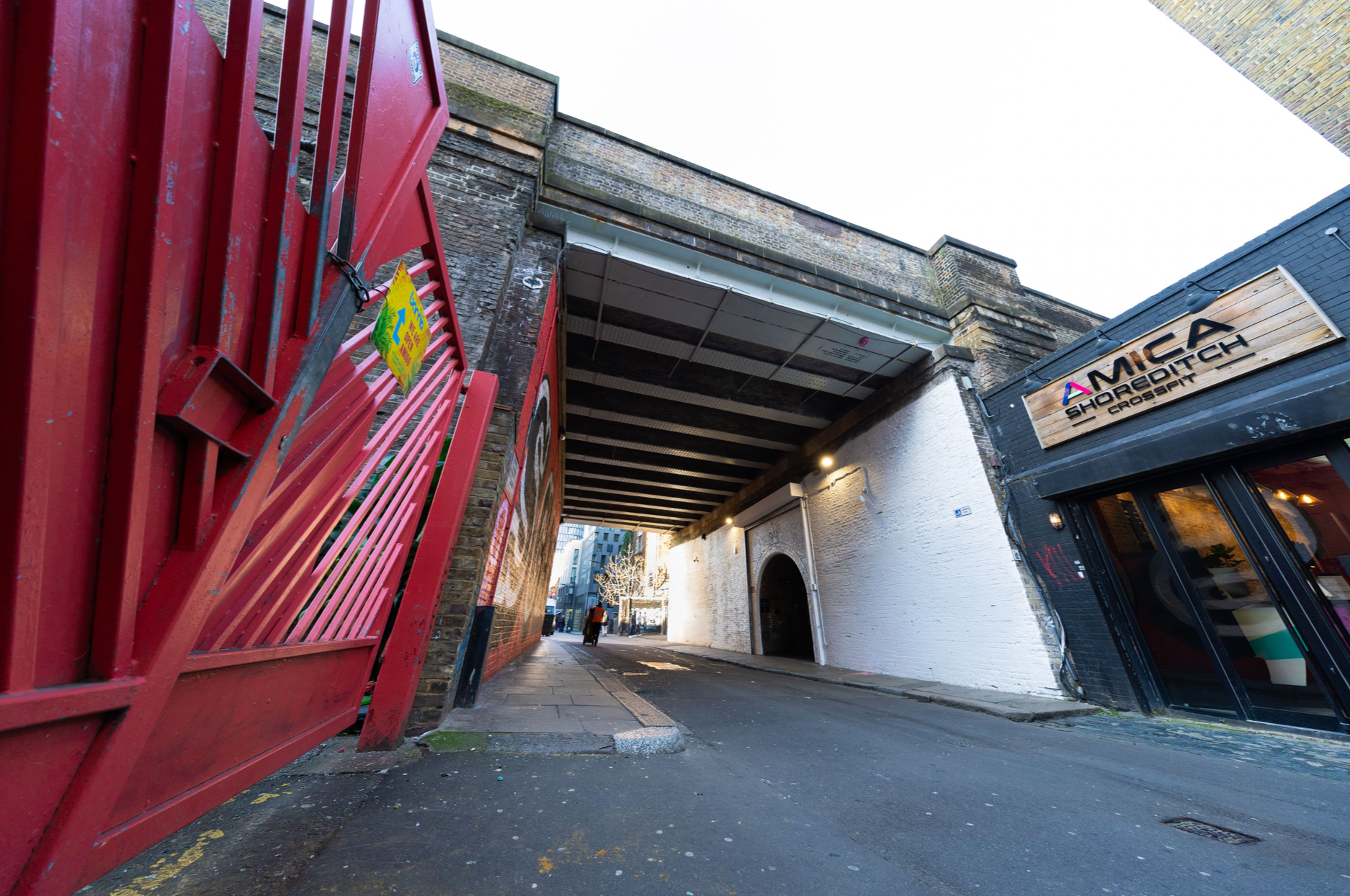 Urban venue entrance at 83 Rivington St, ideal for creative events and branding.