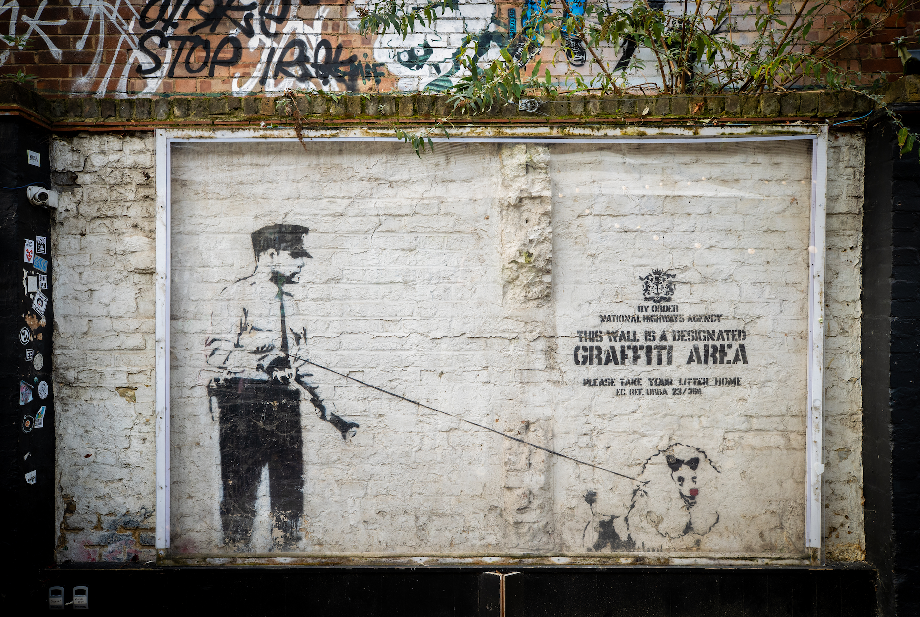 Graffiti wall at Whole Venue, 83 Rivington St, ideal for creative events and meetings.