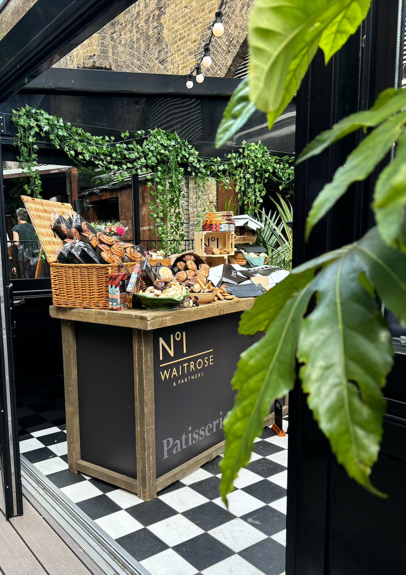 Elegant food display with baked goods for networking events at Whole Venue, 83 Rivington Street.
