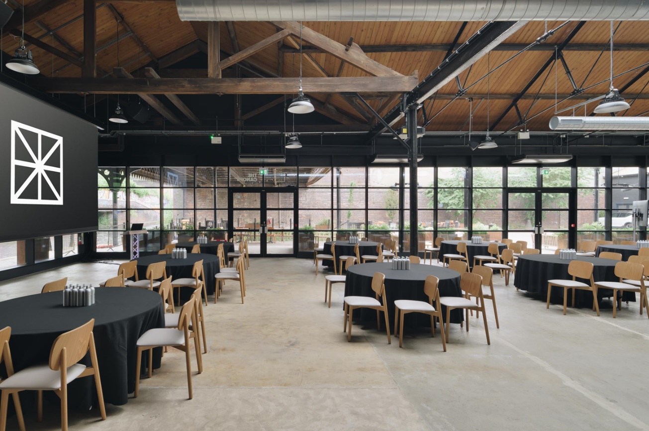 The Canopy at The Bond: modern event space with natural light for corporate meetings and gatherings.