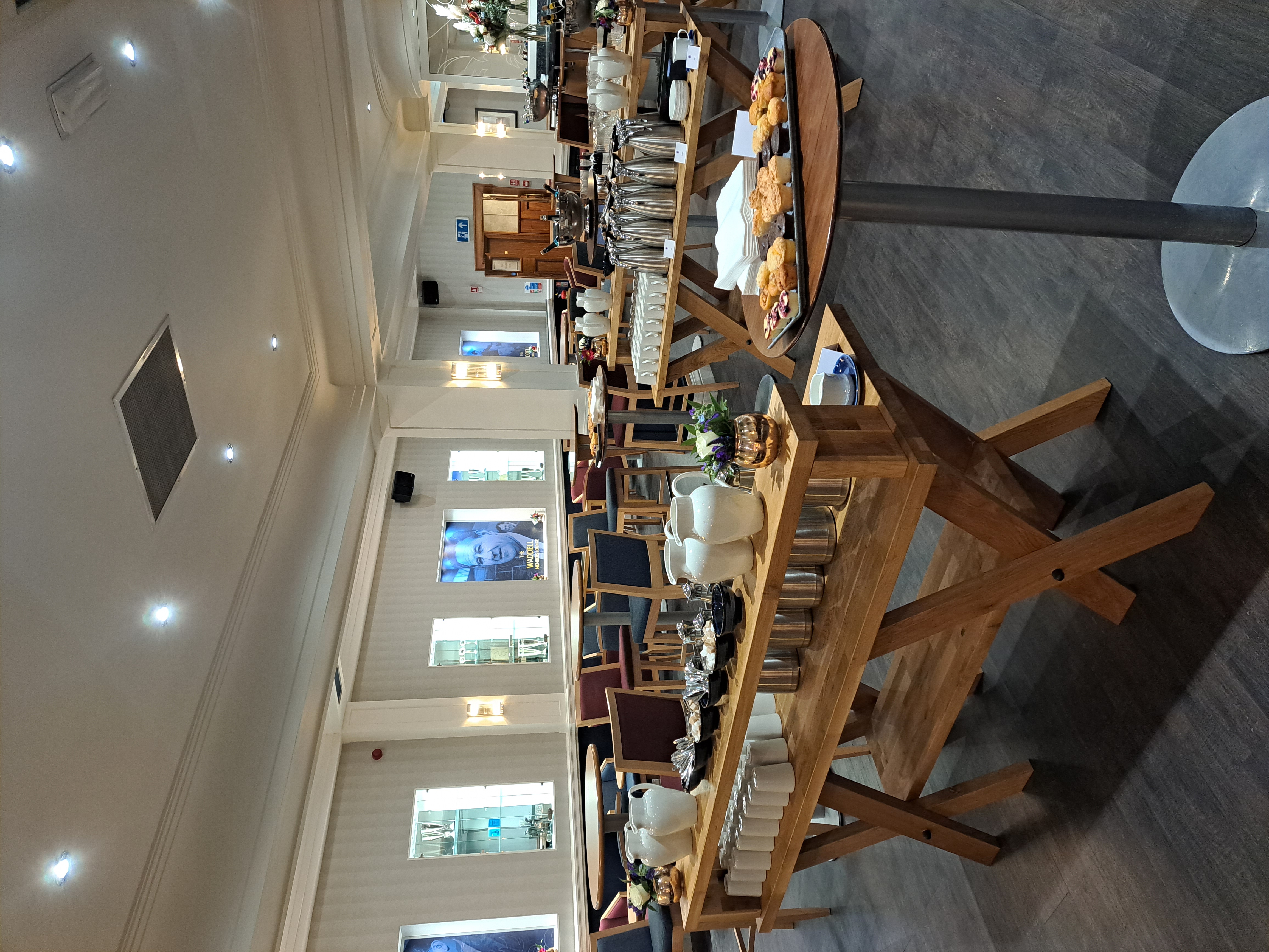 Members Lounge at Rangers FC, featuring elegant tableware for events and networking.