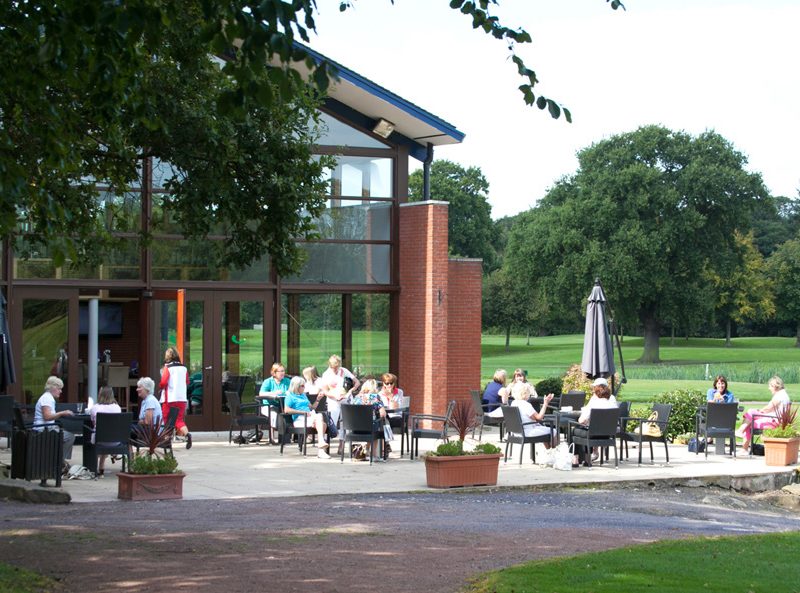 Outdoor driving range at High Legh Park, ideal for networking and casual events.