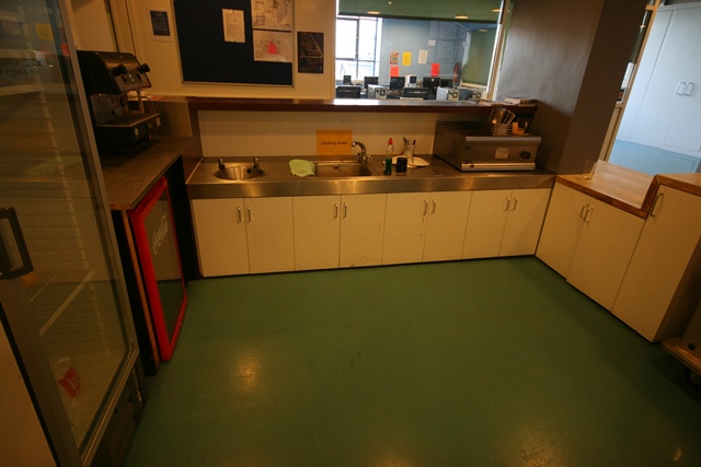 Cafe and Servery at The Harrow Club, featuring a coffee machine for event catering.
