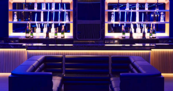 Modern bar setup in The BoTree Ballroom, perfect for events and gatherings.