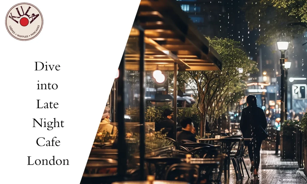 Cozy outdoor café in London, perfect for networking or evening meetings.