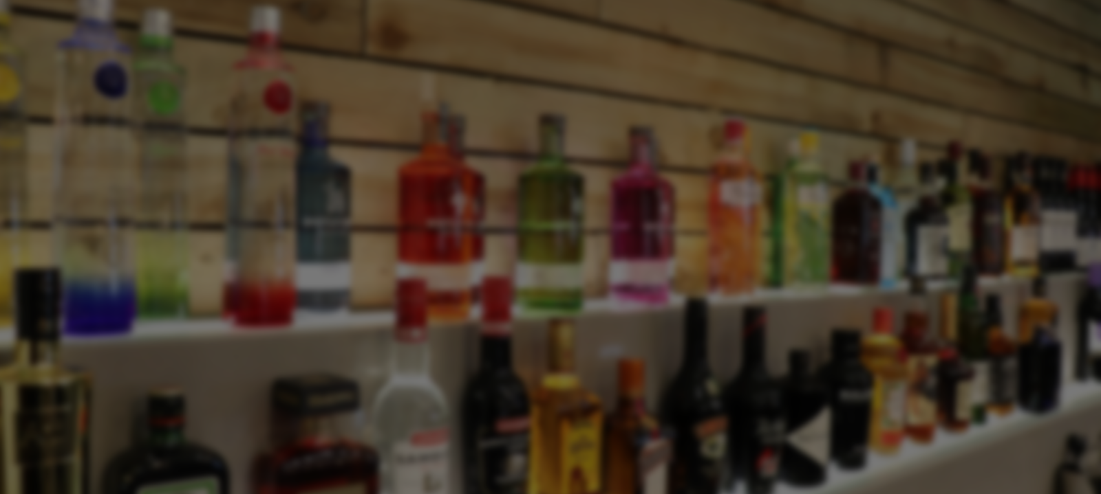 Colorful alcoholic beverage display at Eden Café Bistro for event catering.