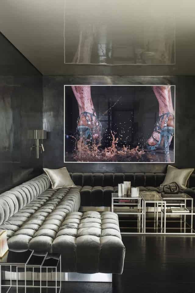 Sleek Black-themed Room