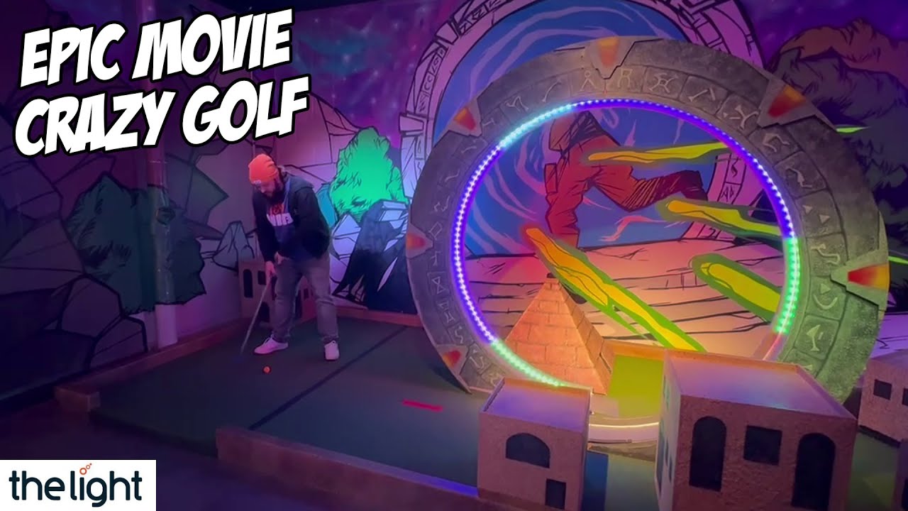 Vibrant mini golf setup at The Light Redhill for team-building and corporate events.