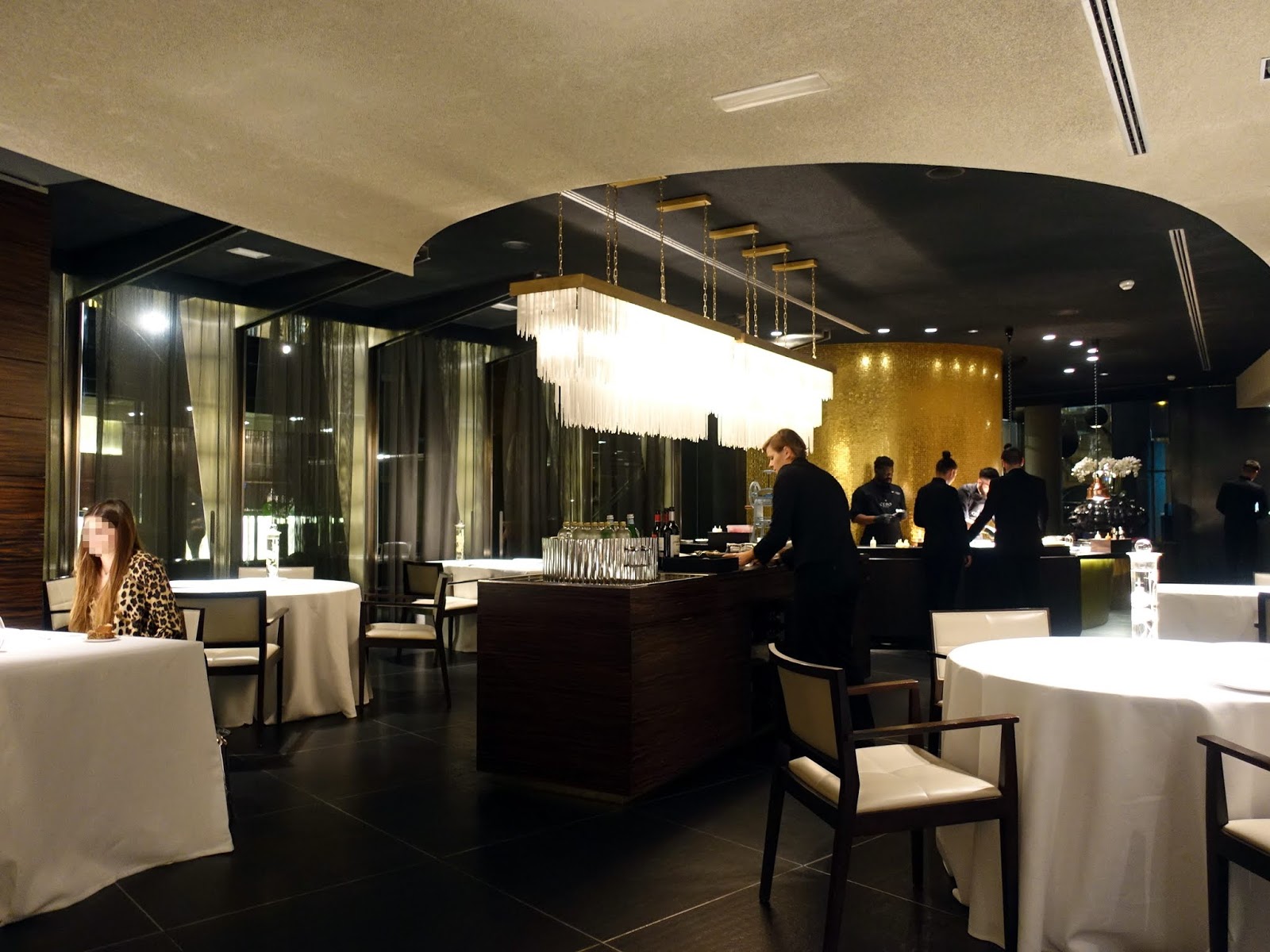 Sleek CEBO Restaurant setup with elegant furnishings for corporate dinners or private events.