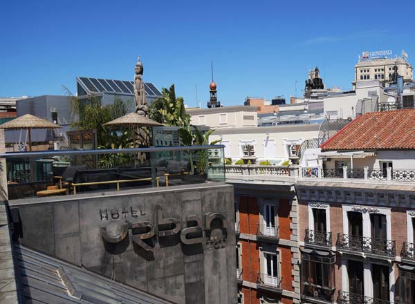 Vibrant rooftop venue at Hotel Urban, perfect for events and networking with stunning views.