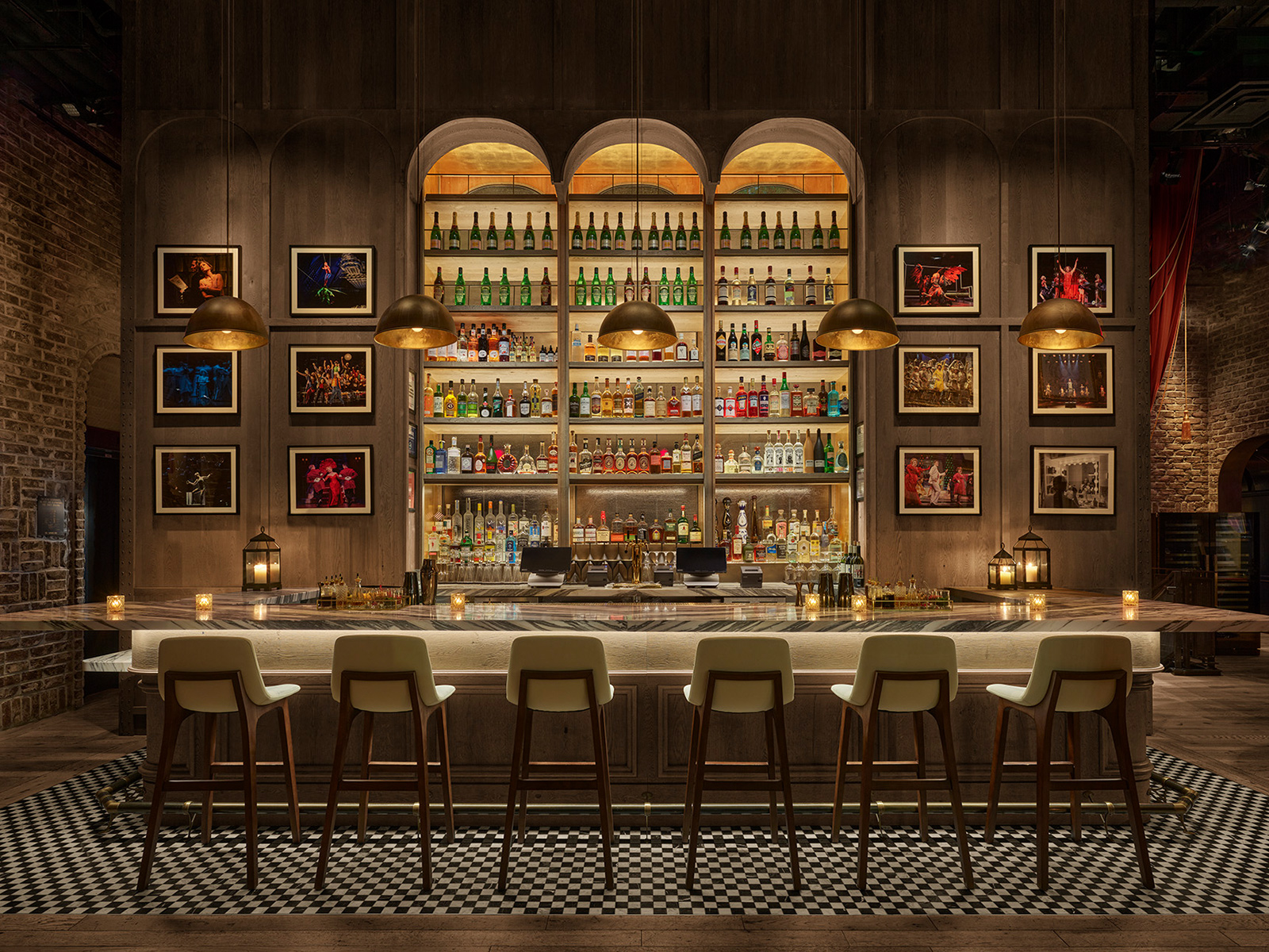 Chic bar at CIVILIAN Hotel, featuring elegant design for networking events and gatherings.