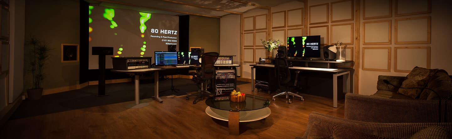Modern sound studio at ADR Sound Stages, ideal for audiovisual presentations and events.