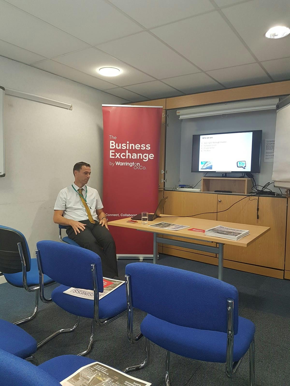 Office space in Portal Business Centre, featuring a speaker for business presentations.