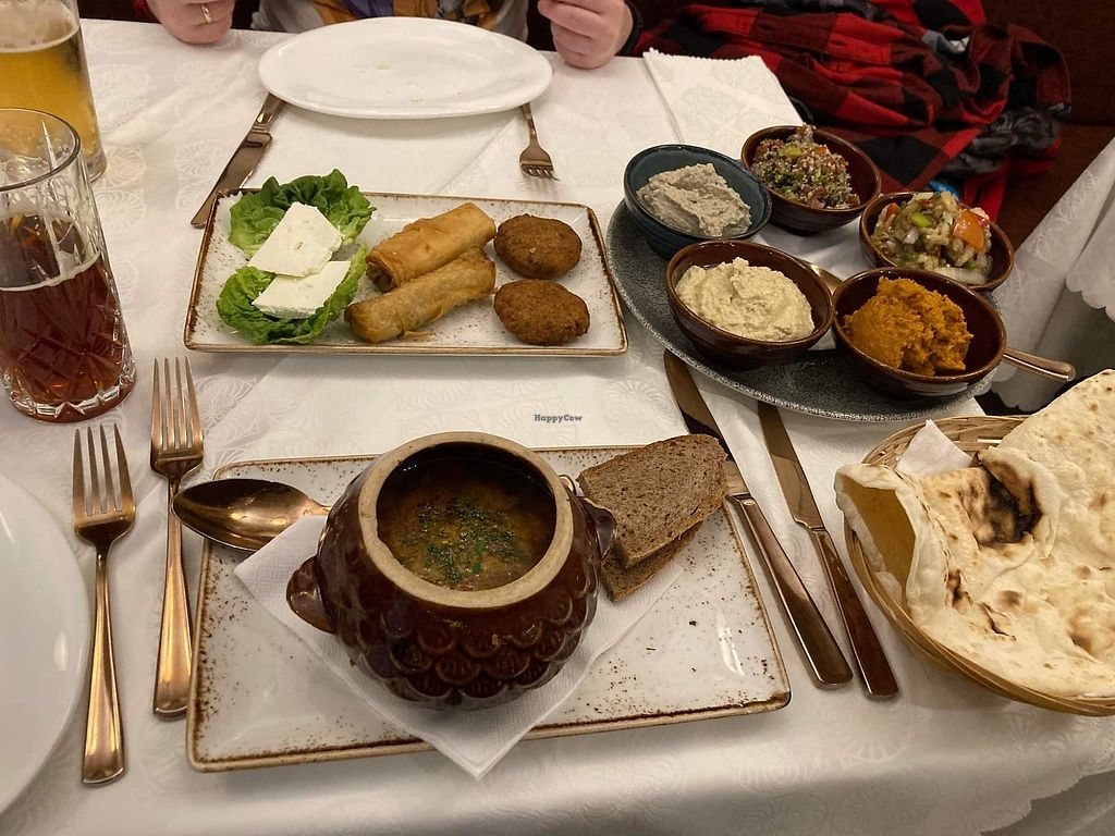 Vibrant Armenian Taverna table setup for culinary events and networking.
