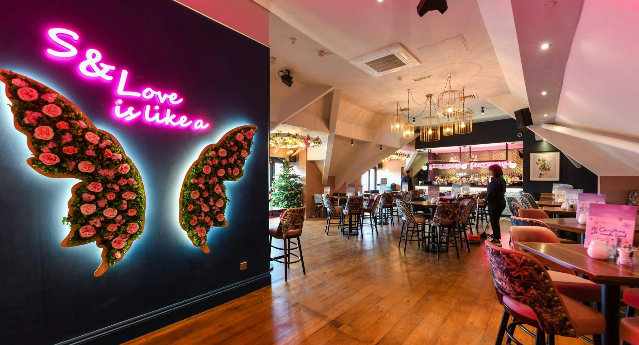Vibrant Slug and Lettuce Didsbury event space with modern decor for intimate gatherings.