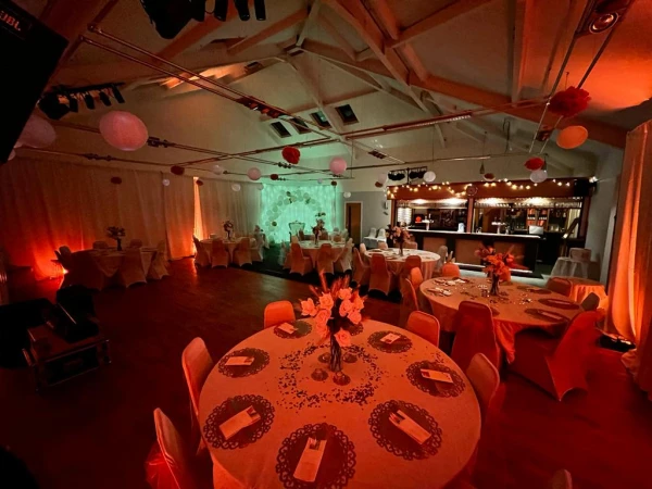 Elegant function room at Unsworth Cricket Club for gatherings and celebrations.
