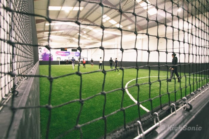 Function room at KickSonic: vibrant turf venue for corporate team-building events