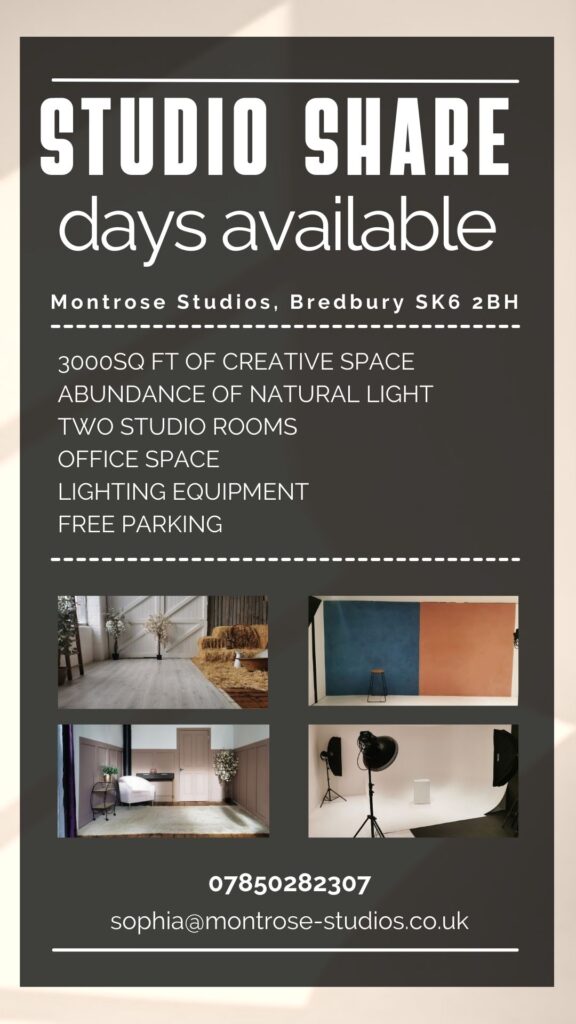 Montrose Studios: spacious photography studio with natural light for events and meetings.