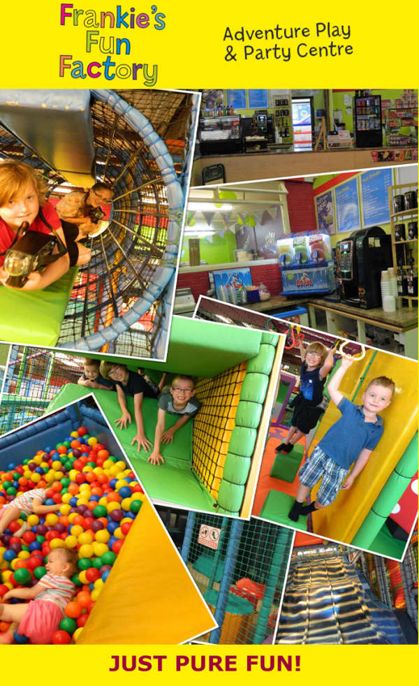 Vibrant Wacky Warehouse indoor play area for kids' parties and family events.