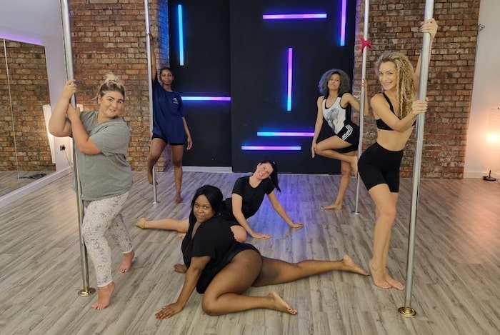 Aerial Studio in GFFdamian Dance Studio showcasing aerial silk performance.