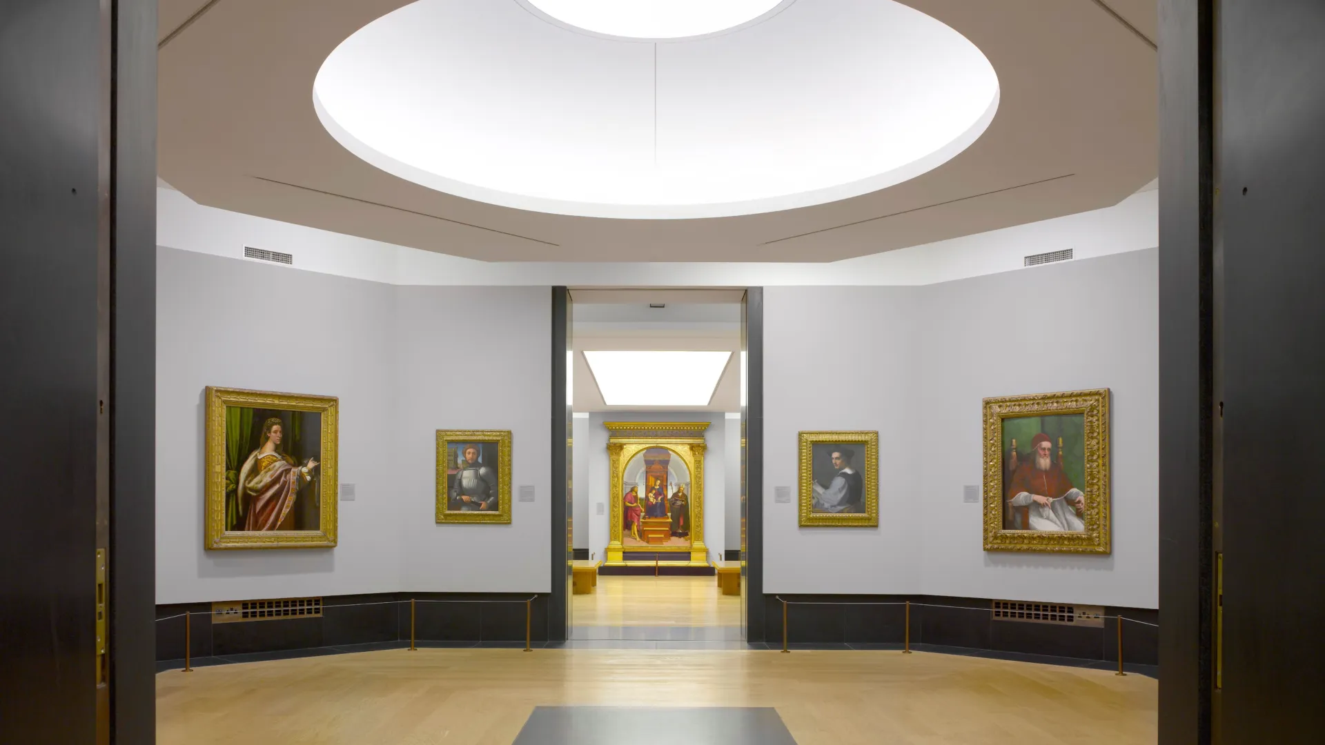 Sophisticated gallery with elegant decor, perfect for art-inspired events and receptions.