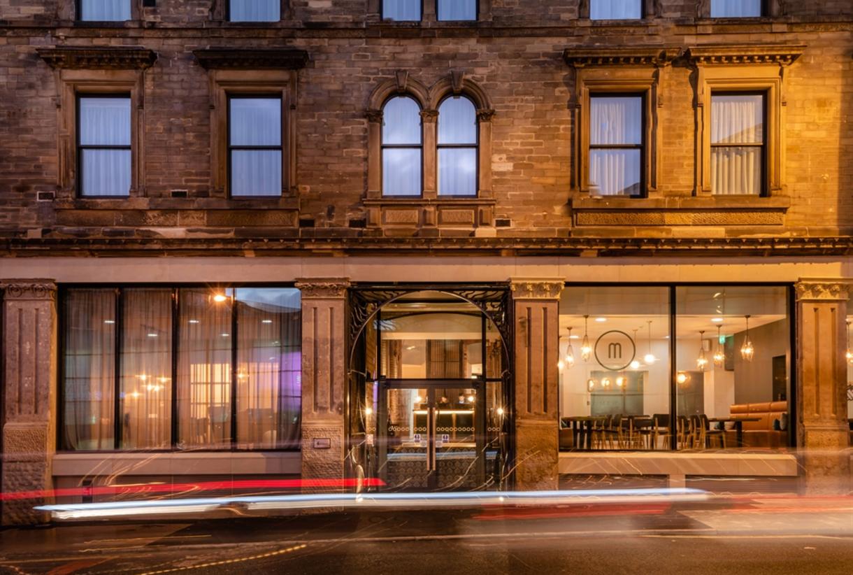 Hotel Indigo Manchester conference center with large windows, ideal for events and meetings.