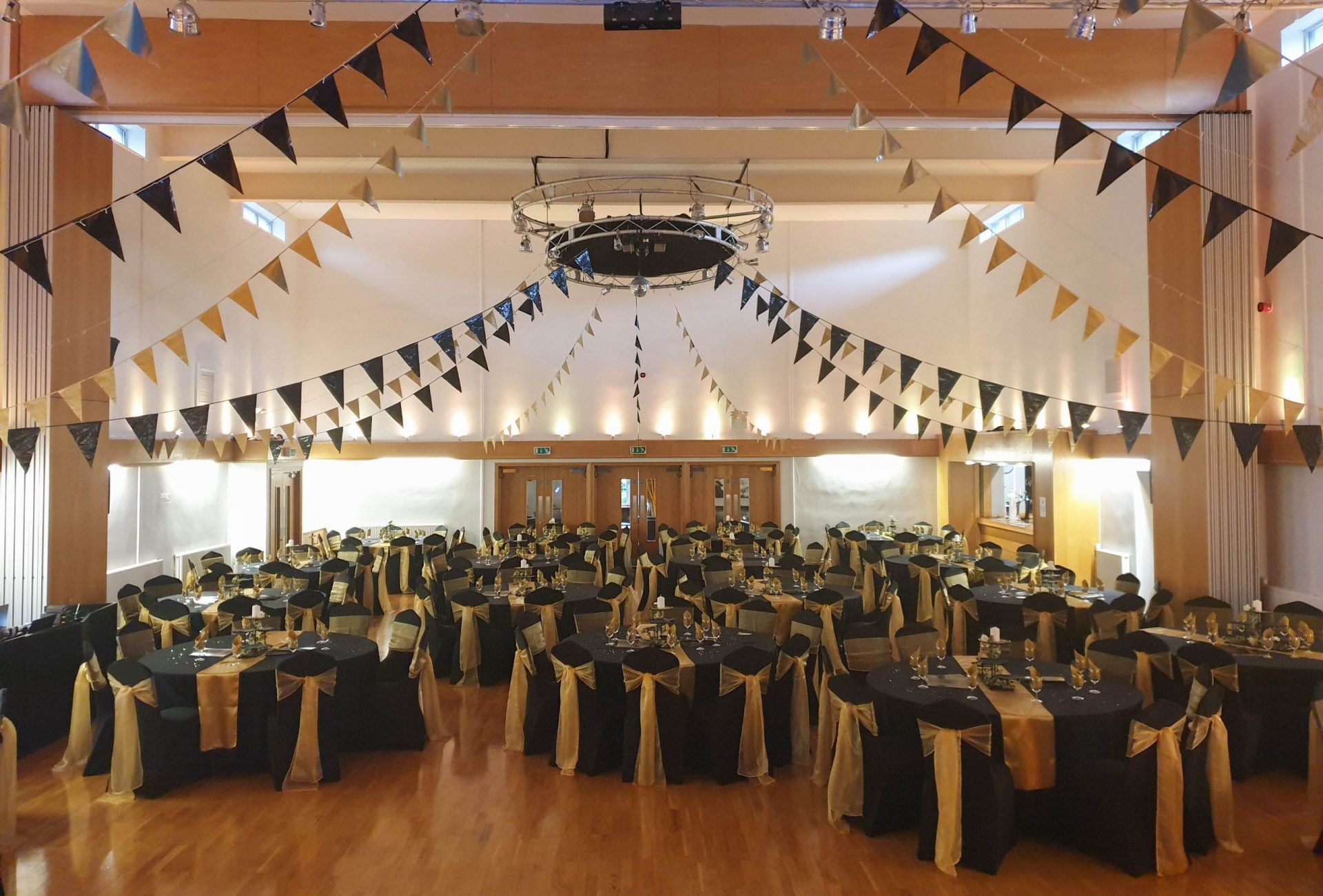 Elegant banquet hall in The Ashcroft, ideal for weddings and corporate events.