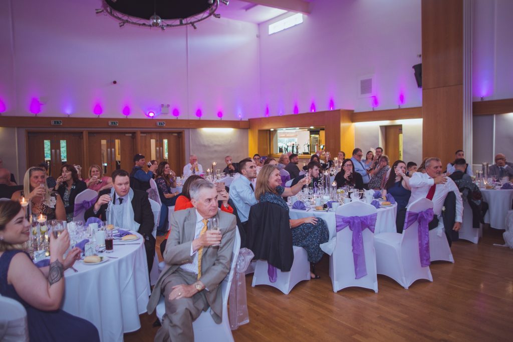 Function room at The Ashcroft with elegant tables, warm lighting for special events.