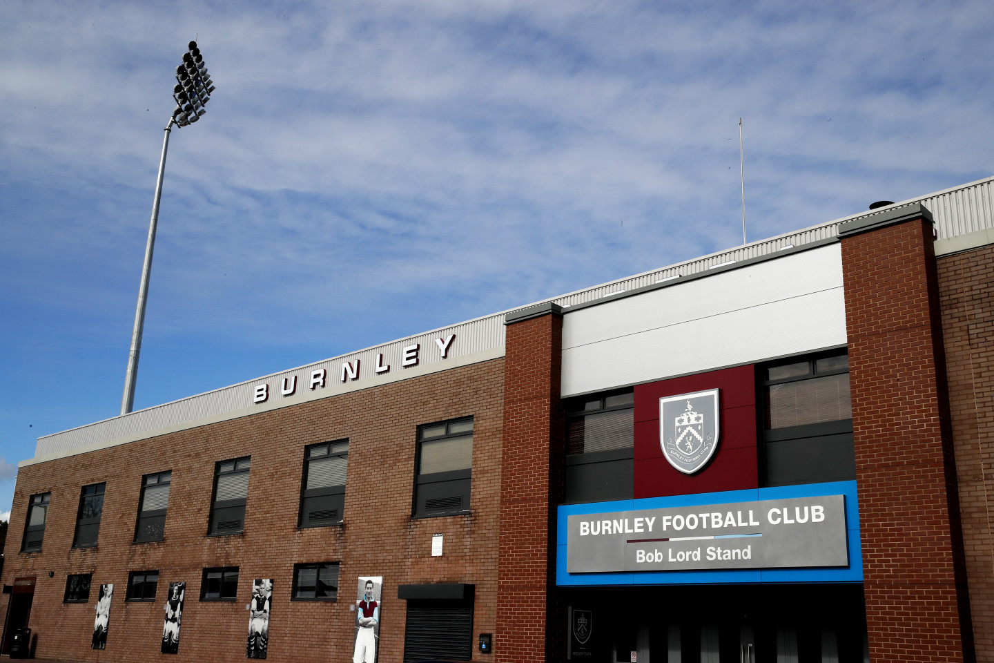 Burnley Football Club exterior, modern architecture, venue for corporate events, stadium.
