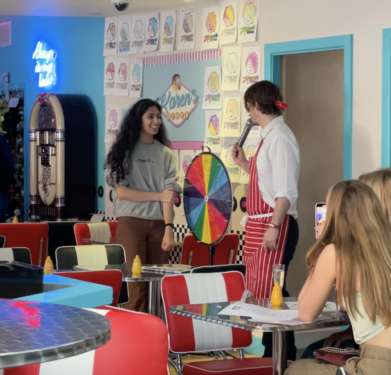 We went to Karen's Diner to get shouted ...