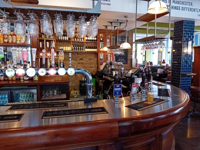 Inviting bar area in Abel Heywood, perfect for networking events and gatherings.