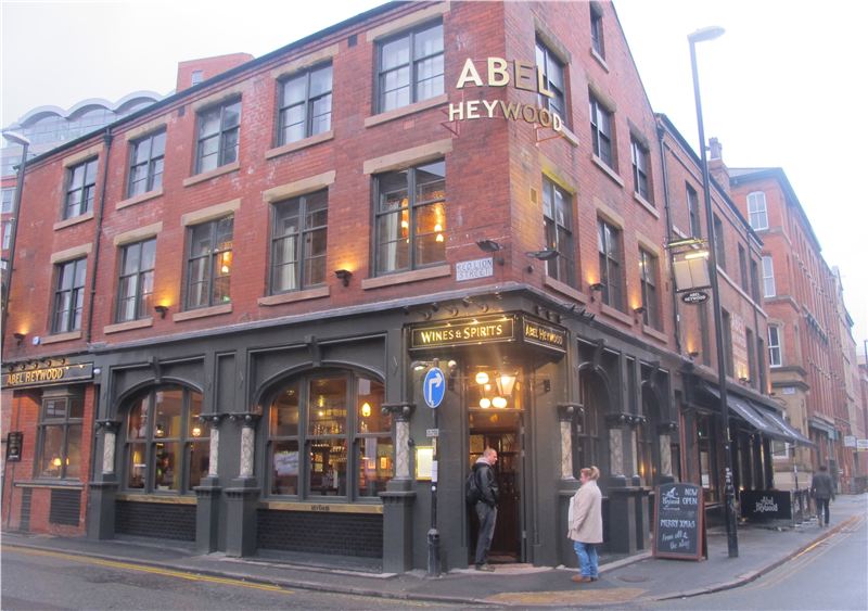 Multi-level pub exterior in Abel Heywood, ideal for networking and team-building events.