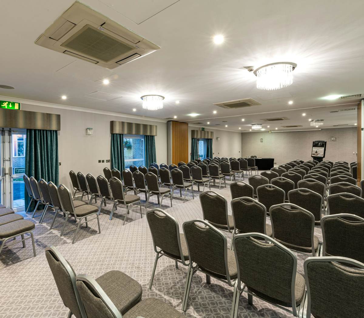 Hopwood Suite meeting room at Norton Grange Hotel, professional setup for events.