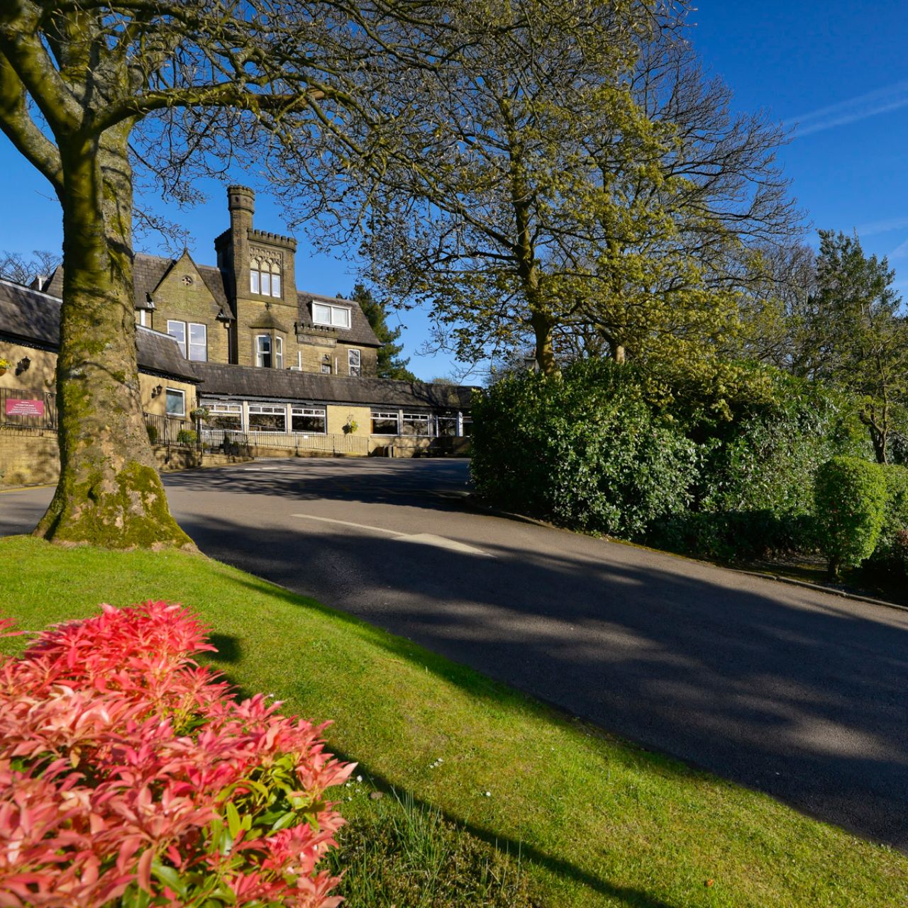 "Pickwick Bistro at Norton Grange Hotel: charming stone venue for events in lush greenery"