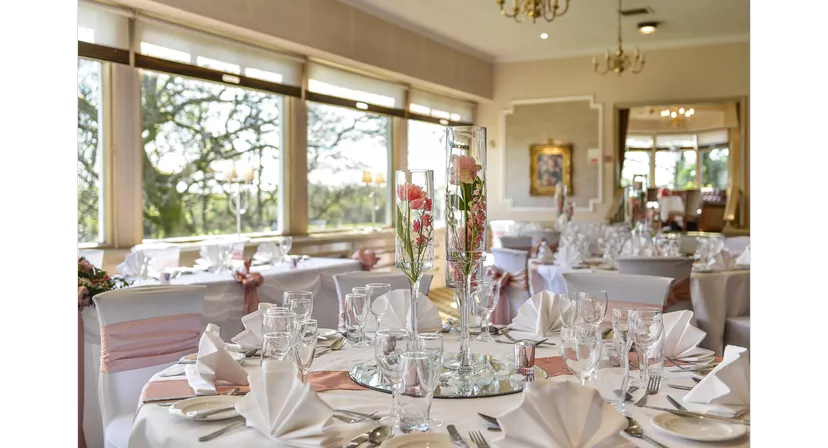 Elegant dining space in Norton Grange Hotel for weddings and corporate events.
