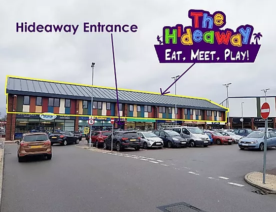Vibrant entrance of Play Zones at The Hideaway, ideal for events and gatherings.