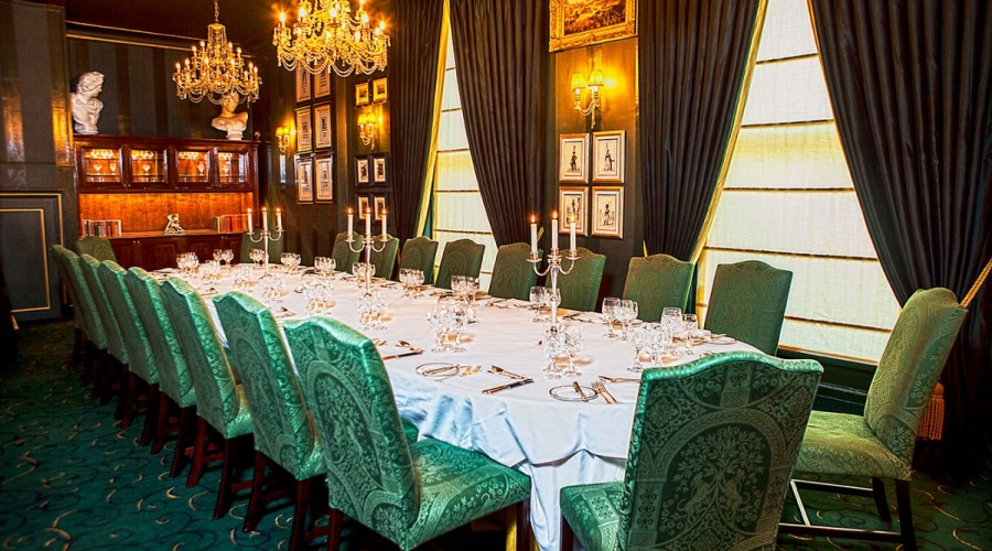 Elegant dining room in The Dome Edinburgh for corporate events and meetings.