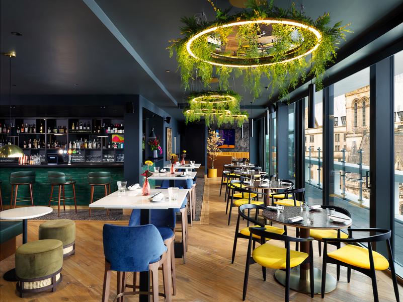 Sophisticated bar venue with vibrant decor for networking events and gatherings.