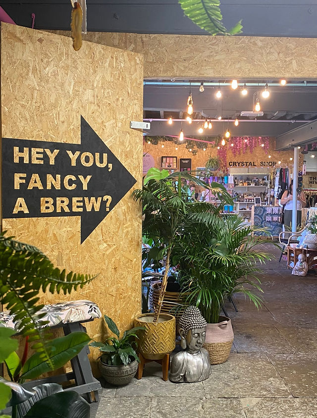 Trendy therapy room with cozy café vibe for workshops and networking events.