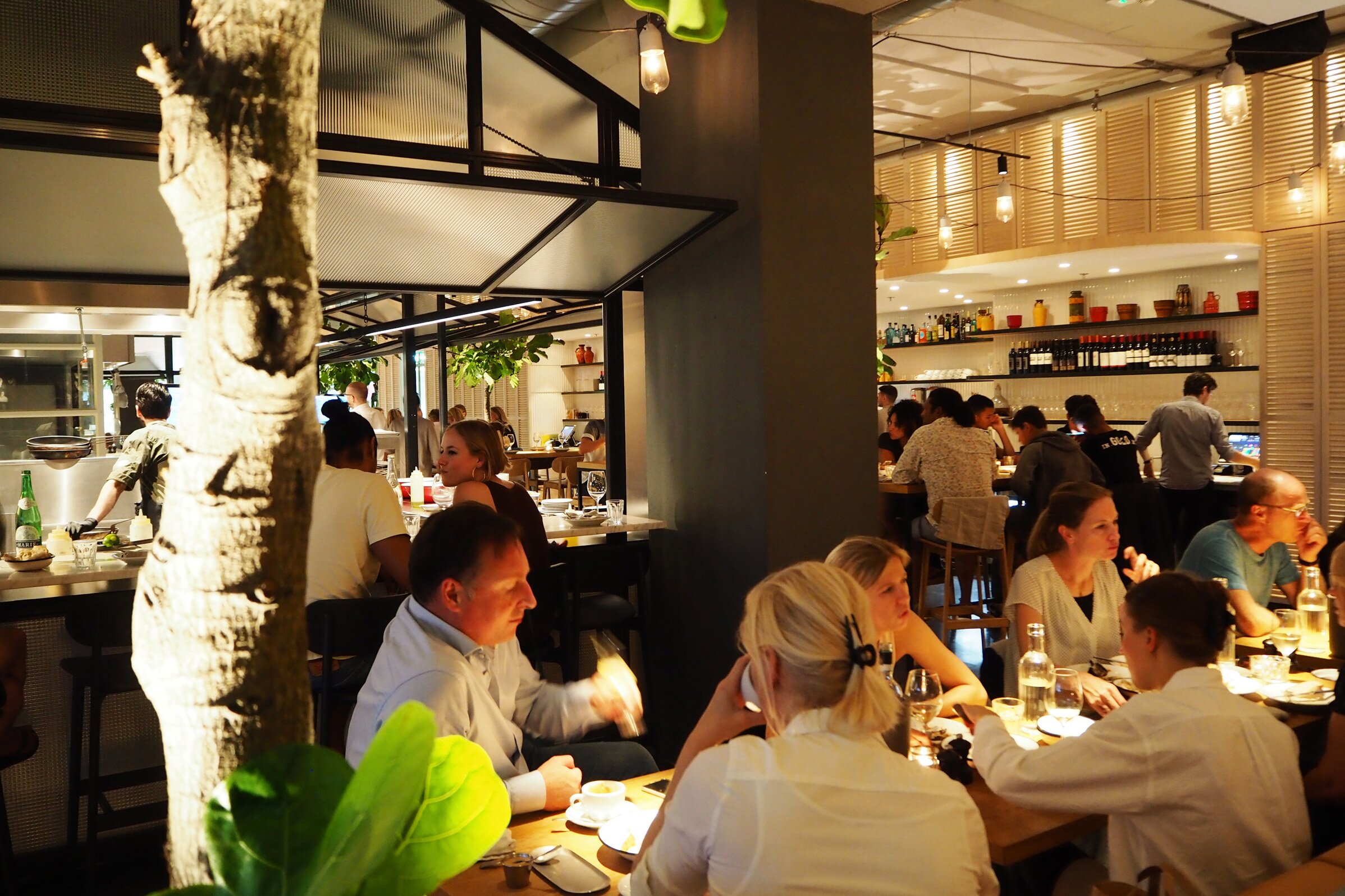 Lively Middle Eastern restaurant in NENI Amsterdam, ideal for informal events and gatherings.