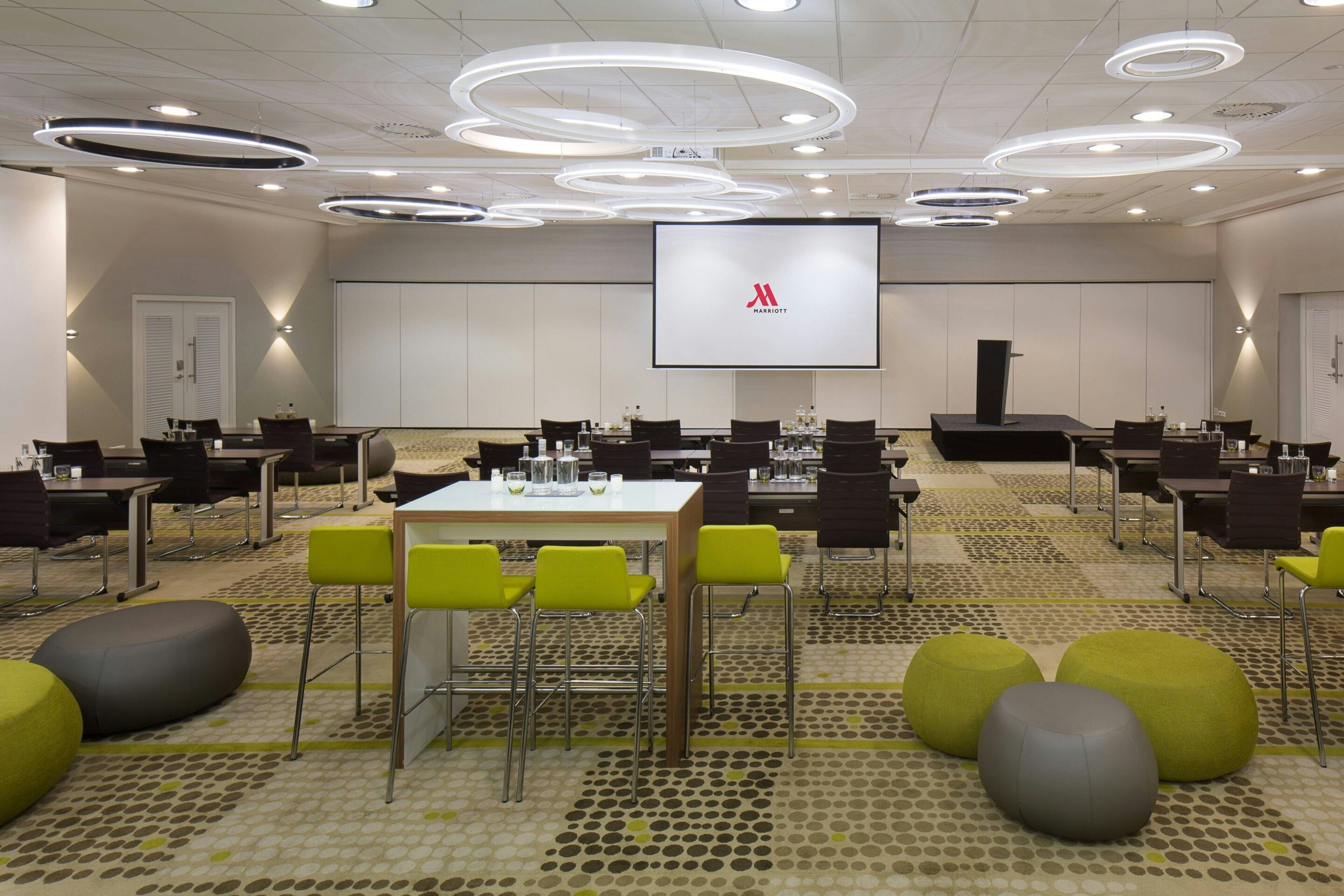 Modern conference room at Amsterdam Marriott Hotel, ideal for meetings and presentations.