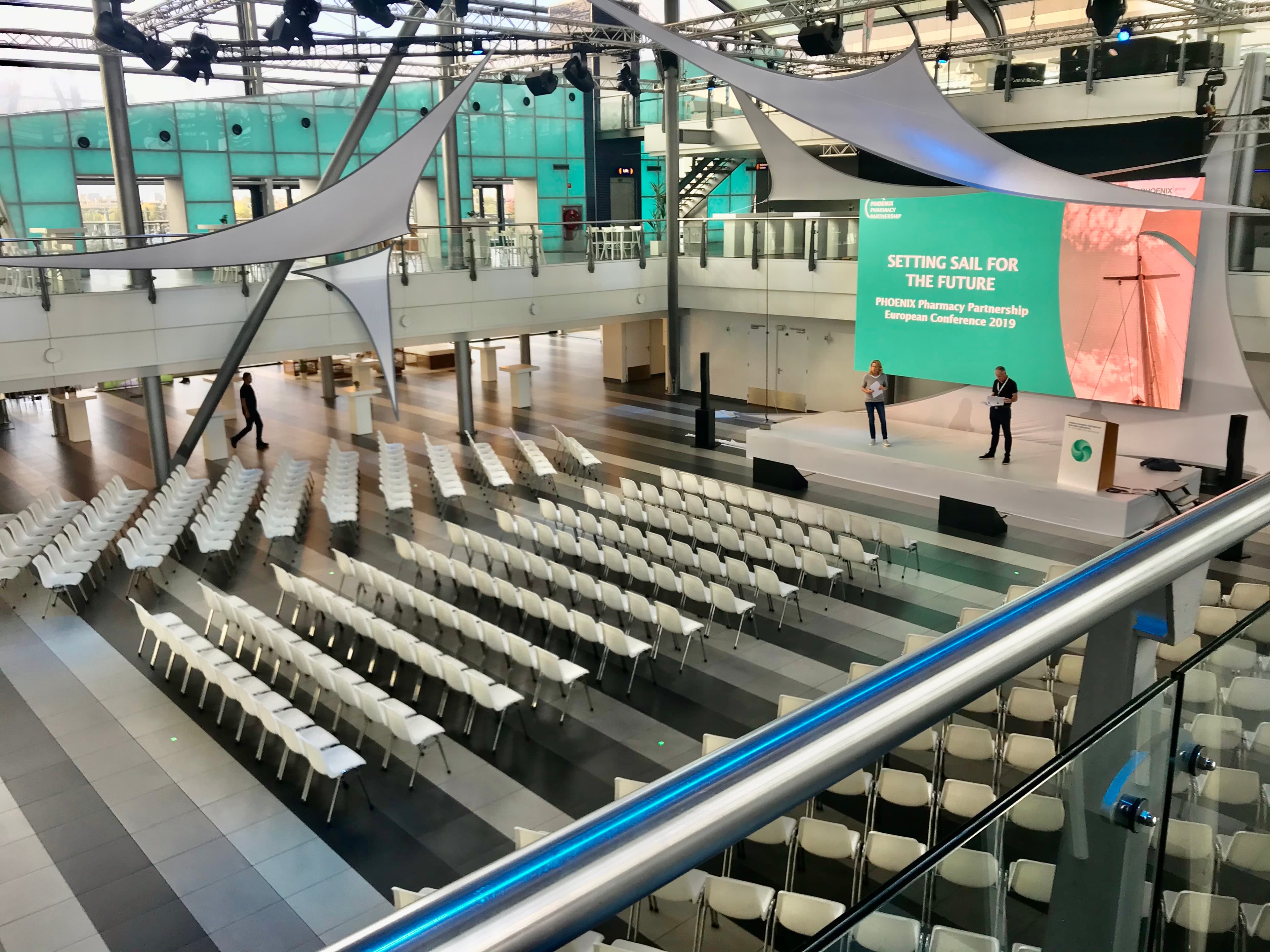 Main Deck in Amsterdam, spacious conference venue with modern design and natural light.