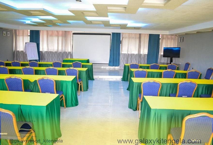 Meeting room at Galaxy Resort Kitengela with vibrant decor for productive events.