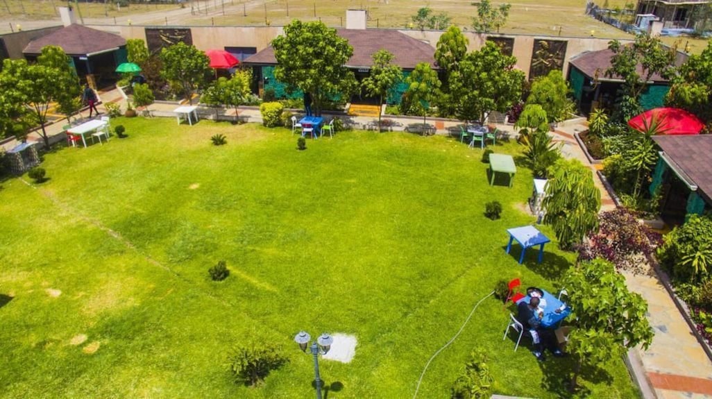 Outdoor restaurant venue at Galaxy Resort Kitengela, perfect for events and meetings.