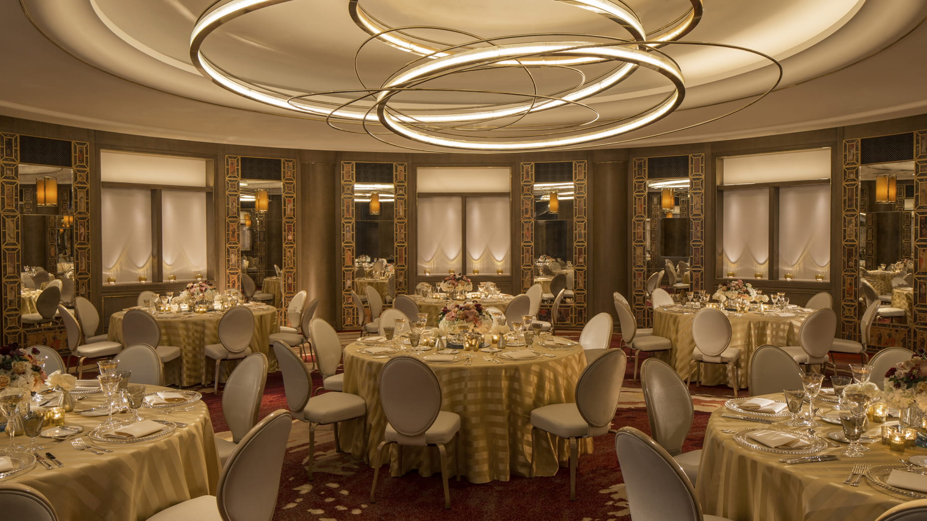 Elegant UN Ballroom at Ten Trinity Square, ideal for upscale corporate events and dinners.