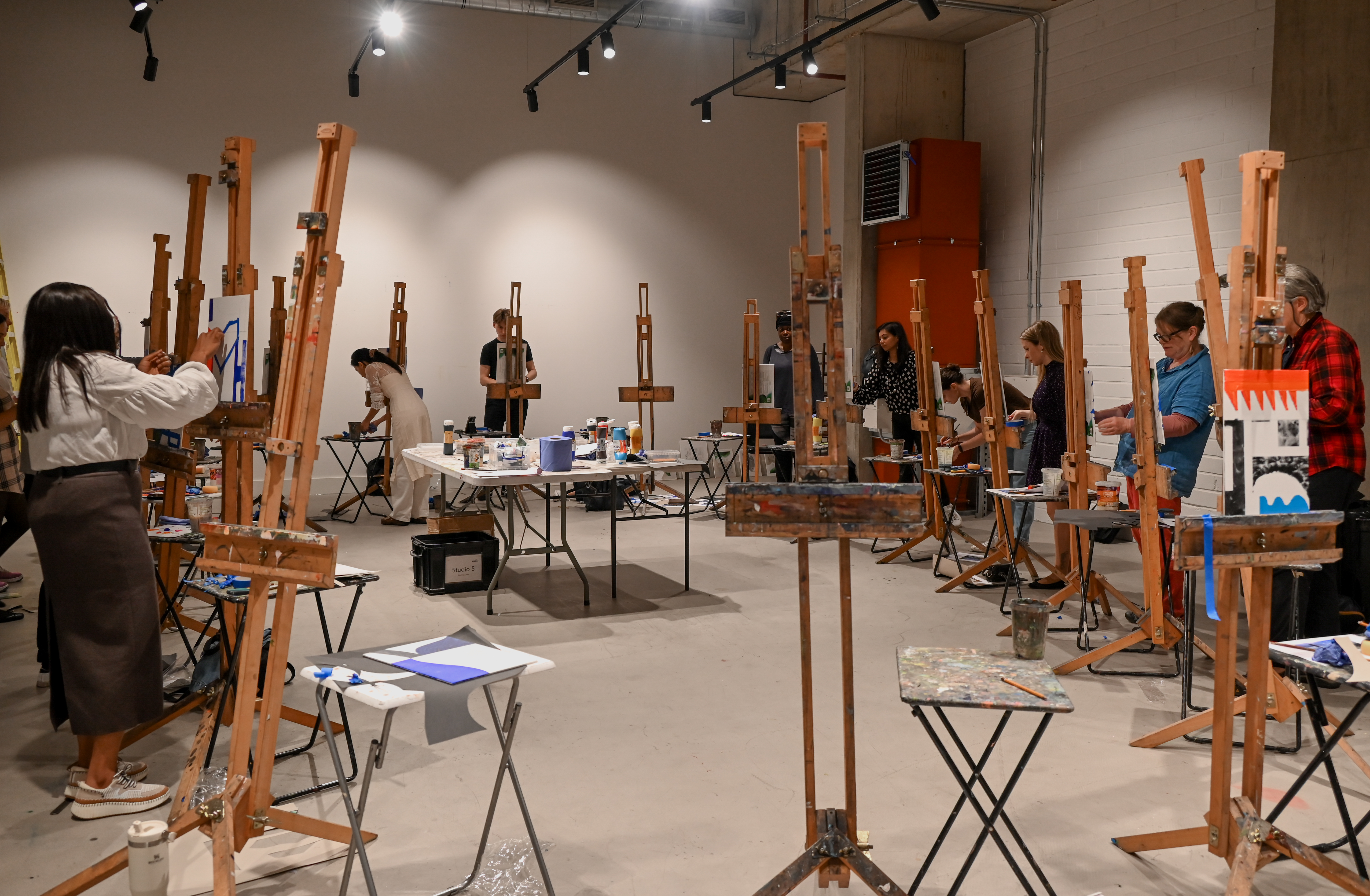 Painting & Drawing Studio with easels for team building and artistic retreats.