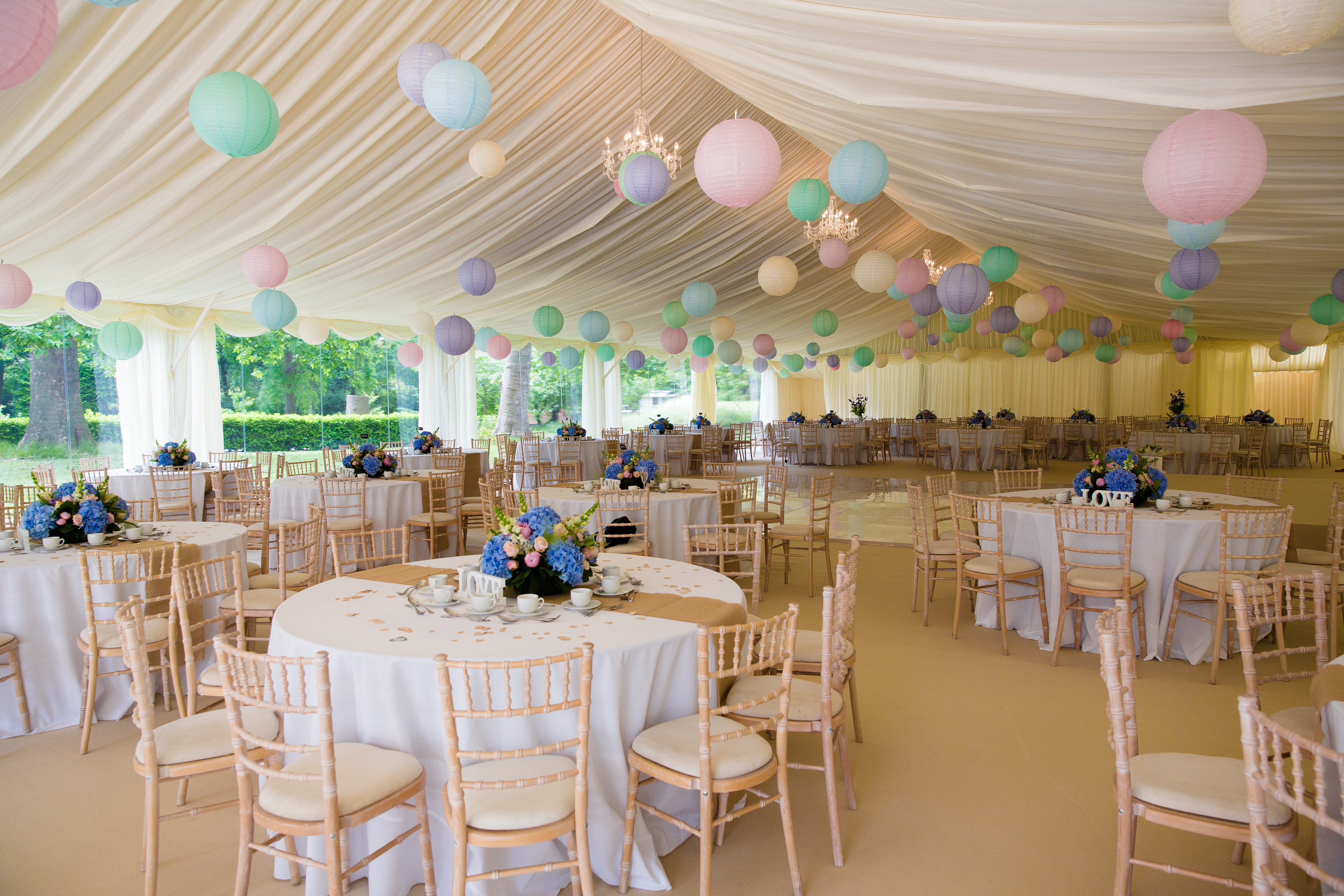 Elegant tented event space at York Lawns, perfect for weddings and celebrations.