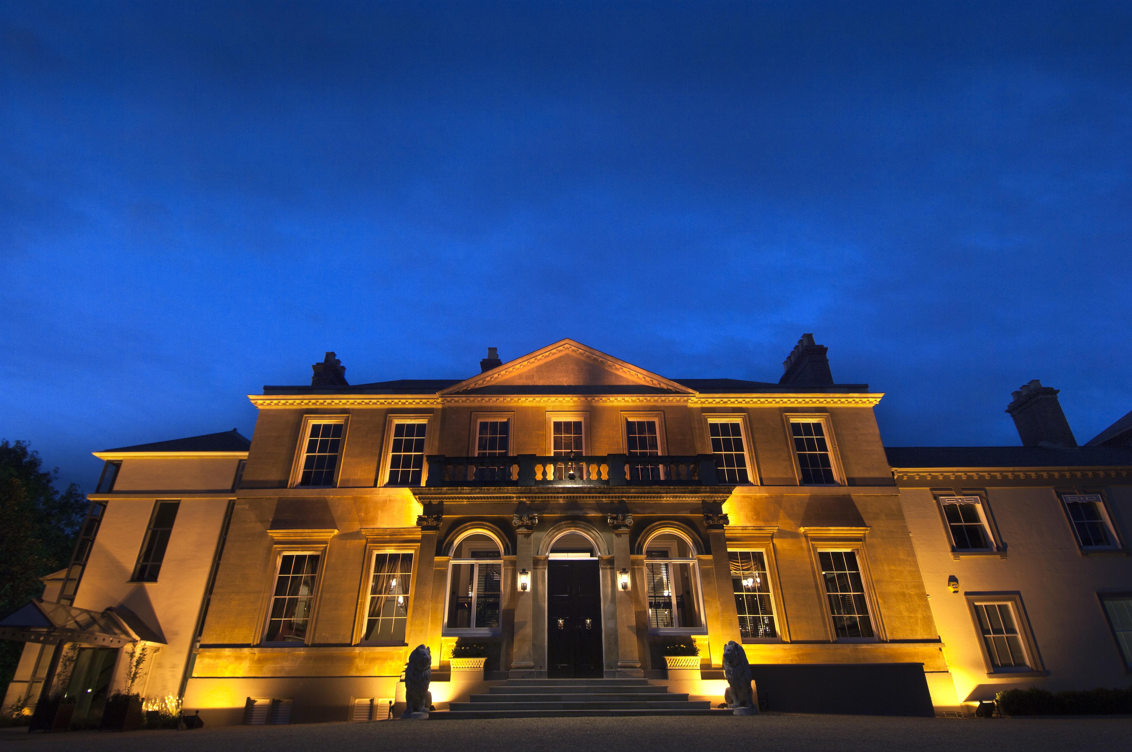 Spring Grove House at twilight, elegant venue for weddings and corporate events.