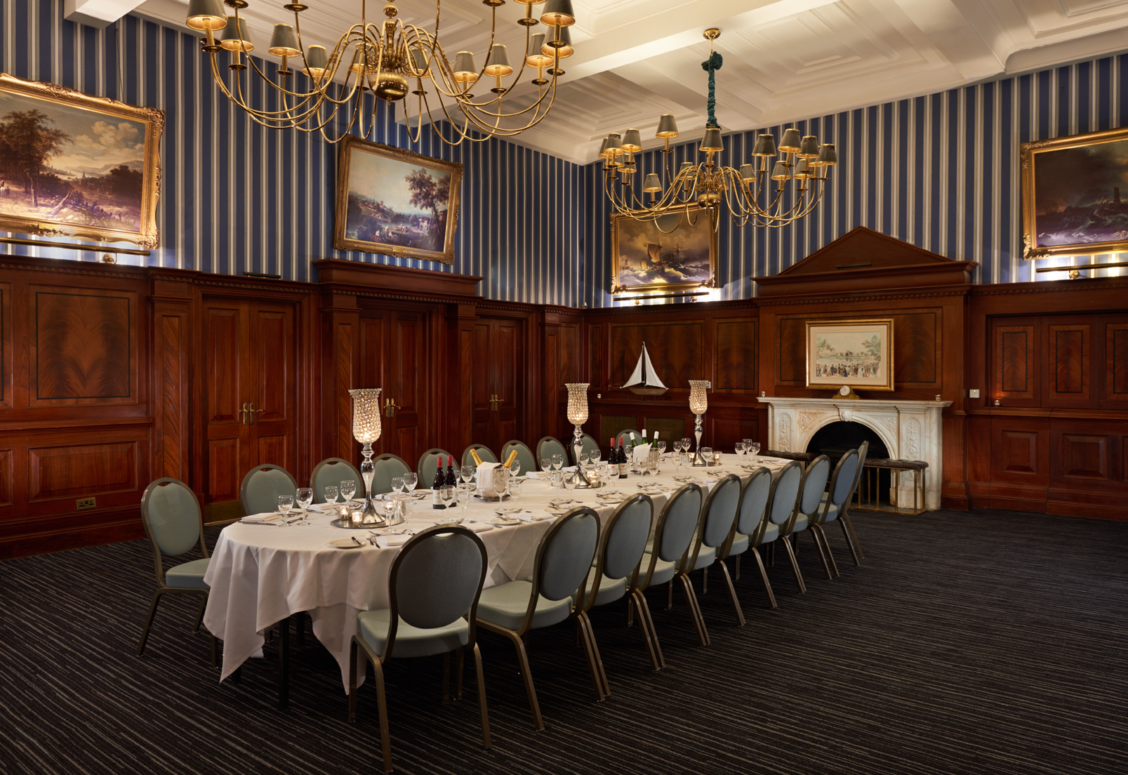 Elegant meeting space at The Regent, Grand Brighton for corporate dinners and conferences.