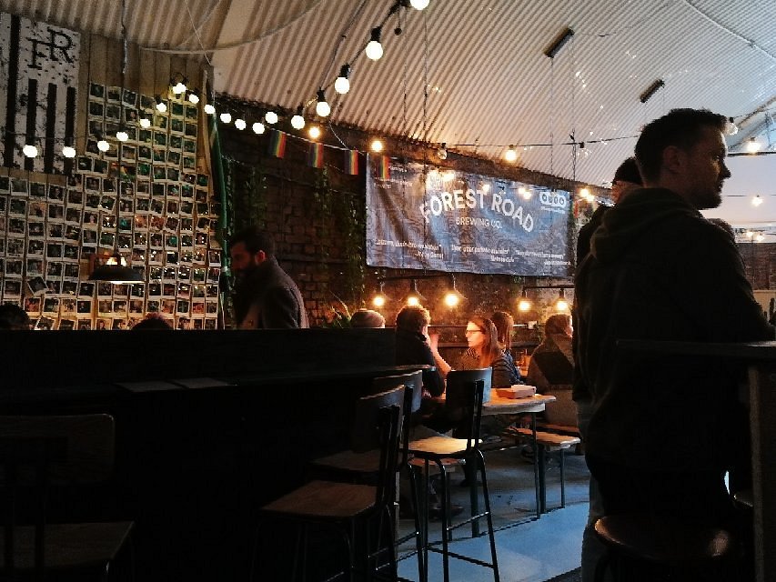"Forest Road Brewery Taproom bar, perfect for networking and casual events."